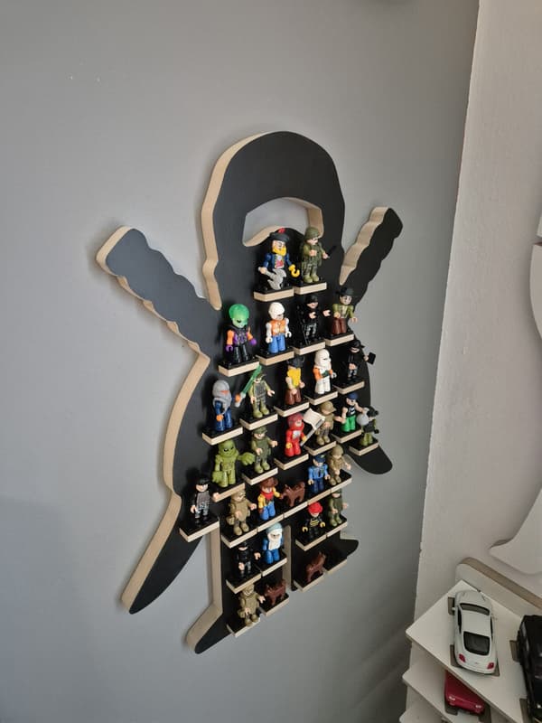 Minifigurhylla - Svart Ninja