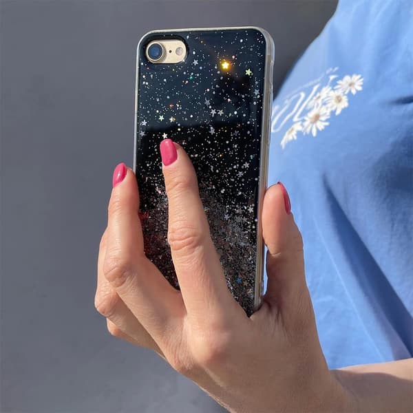 Wozinsky Star Glitter Shiny Cover med Glitter til Samsung Galaxy A31 Sort