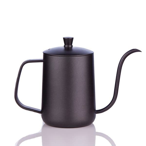 Sort tekedel med låg 600 ml