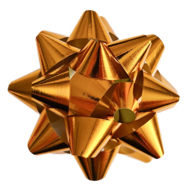 Självhäftande rosetter 11 cm guld 12 st