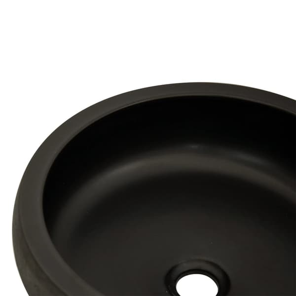 vidaXL bordvask sort og brun rund 41x14 cm
