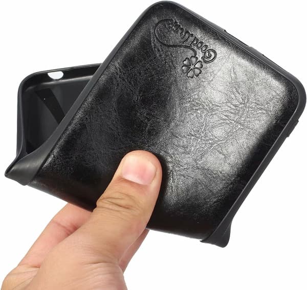 Etui til Samsung Galaxy A21, sort + hærdet glas.