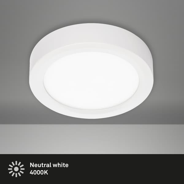 LOFTSLAMPE - PÅBYGGEMONTERING - HVID - LED 12W - NEUTRAL