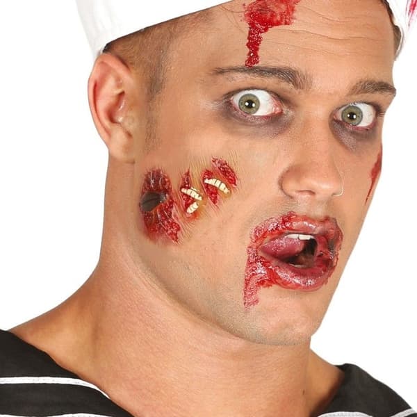 Halloween konstgjort ärrsår med magnetlim