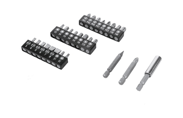 Akumulatorskruvdragare Rebel 27 bits 3.6V 1.3 Ah