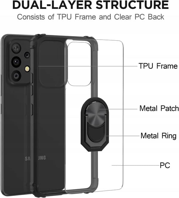 TRANSPARENT ETUI TIL SAMSUNG GALAXY A33 5G 2xGLAS