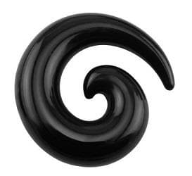Korvaspiraali - musta - RS01 1,6 mm