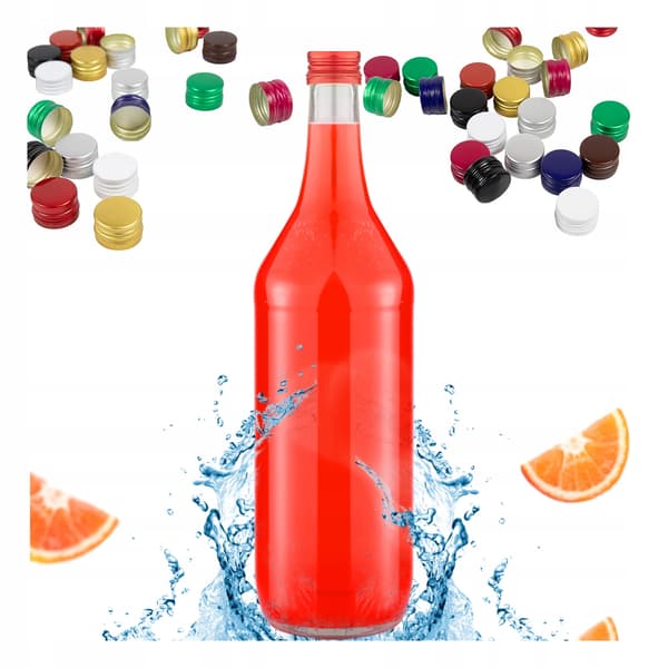 25x MONOPOL 1L glasflaskor + kork för alkohol och juice