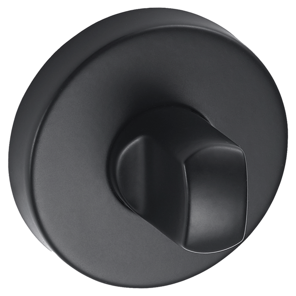 Rund Roset til WC Dør Knop Sort Mat Rustfrit Stål 53mm