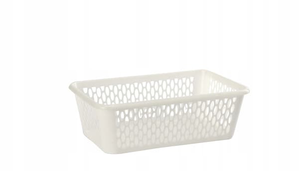 Krämig universalkorg 25×16×8 cm för förvaring