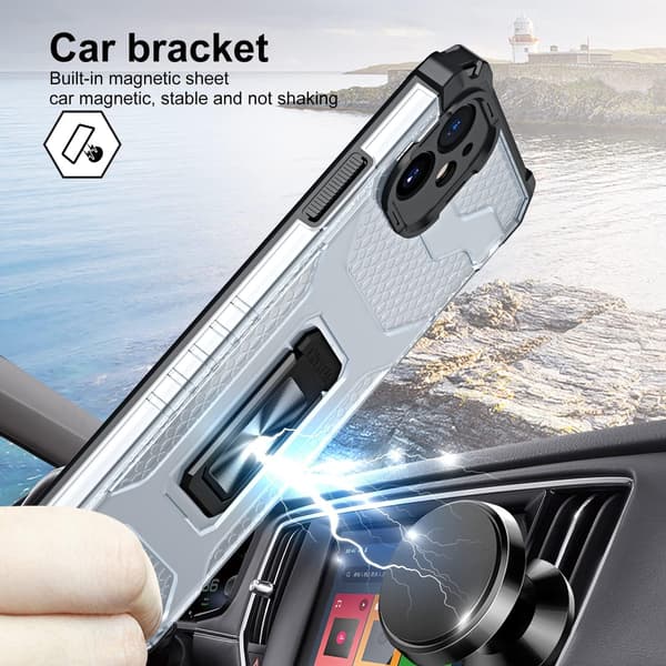 SORT ARMOR-ETUI TIL APPLE IPHONE 11 6.1" + HÆRDET GLAS A2111