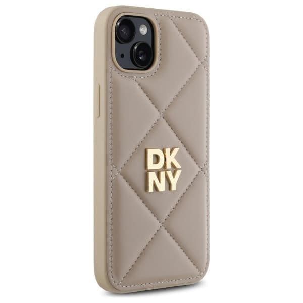 DKNY DKHCP15MPQDSLE iPhone 15 Plus 6,7 Beige Quiltet Stack Logo