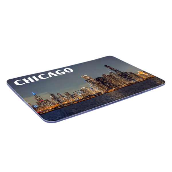 Køleskabsmagnet Chicago panorama om natten