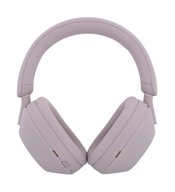 Sony WH-1000XM5 on-ear-hörlurar silverfärgade