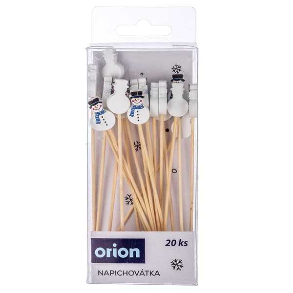 Bambu-snack-tikkukat lumiukko 13 cm 20 kpl