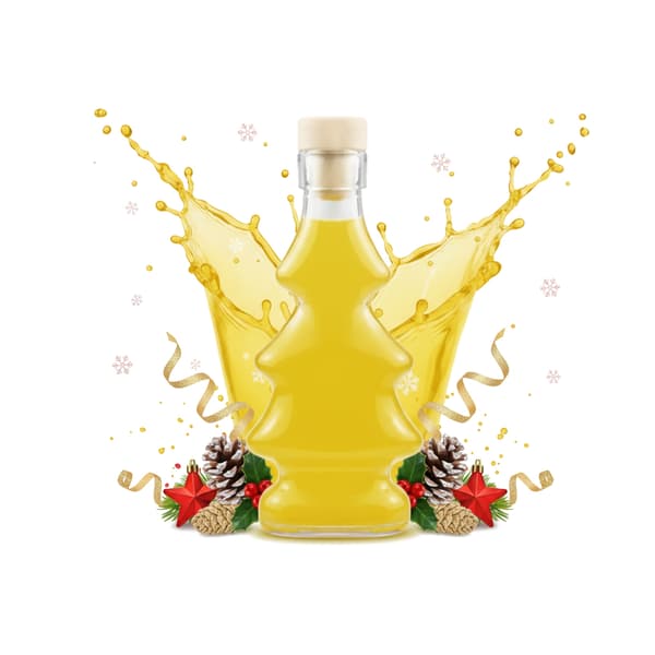 5x julgran 3D-flaska 100ml glasflaskor FÖR sirap tinkturjuice