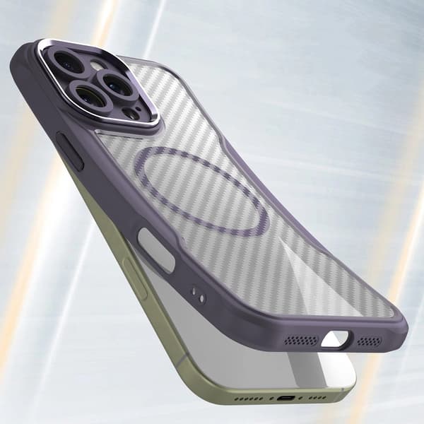 Leading Series MagSafe Silikone Etui til iPhone 16 Pro Max - Lilla
