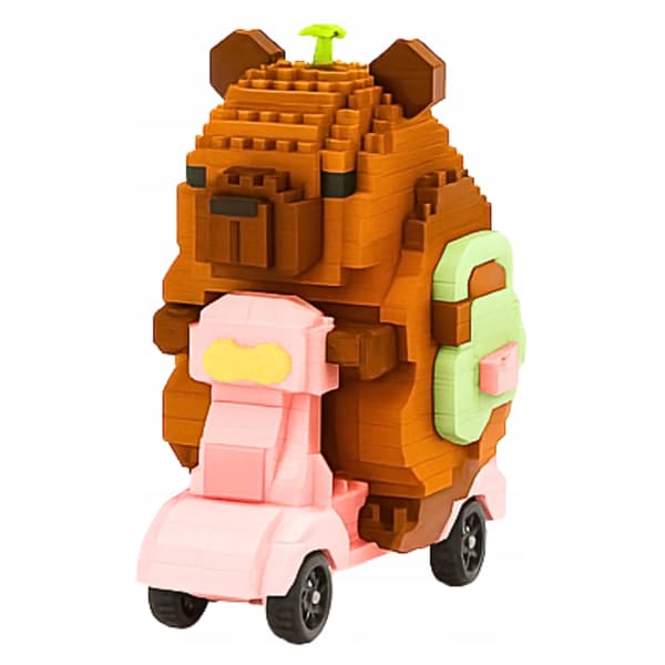 Capybara Construction Blocks Capybara Scooter Motor Sæt med blokke Figur