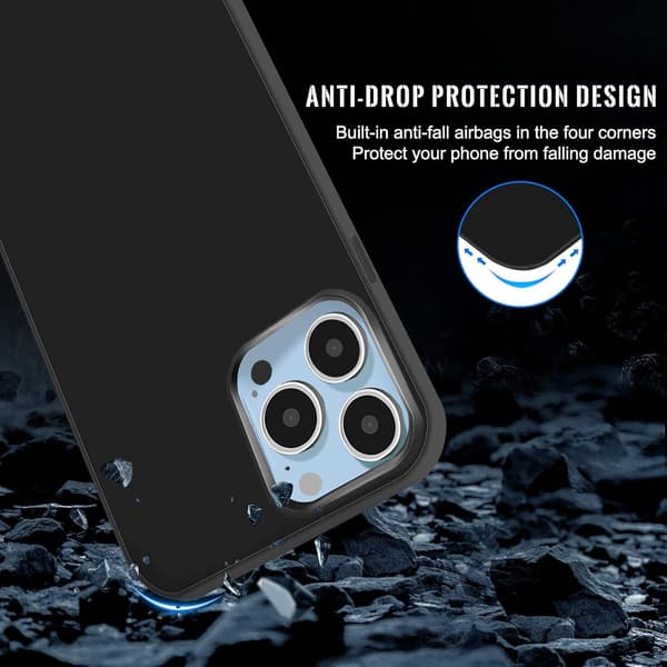 SVART SILIKONSKAL TILL APPLE IPHONE 13 PRO 6.1'