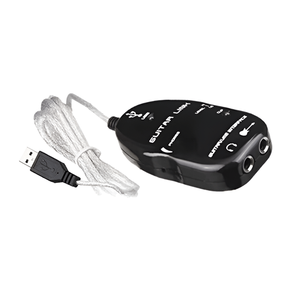 Gitarrgränssnitt för gitarr till USB för PC jack 6,3 mm gitarr 6,3 adapter