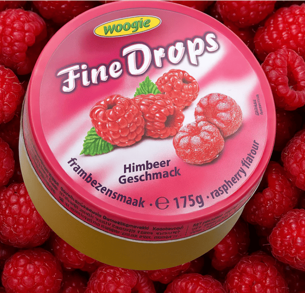 Woogie-karkit tölkissä Vadelma 175 g