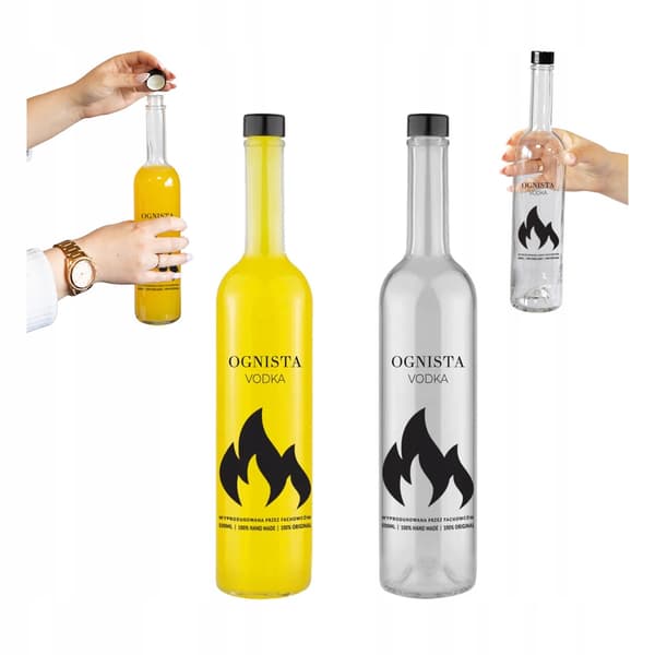 FUTURA 500ml FIRE VODKA flaske til vodka BIMBER glasflasker Print