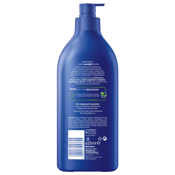 NIVEA Närande kroppsmjölk 625 ml med pump