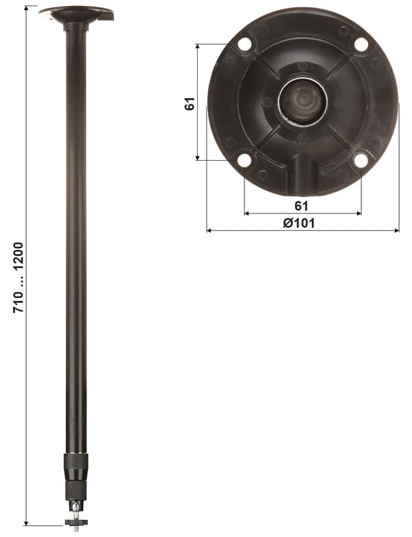 TELESKOPISK KAMERATAKFÄSTE BR-60X120-B