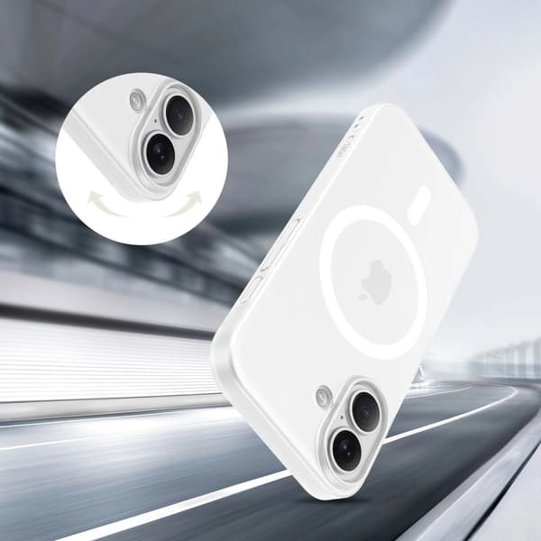Tech-Protect MagSlim MagSafe-etui til iPhone 17 - mat hvid
