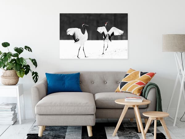 Poster - Blå kust i delikata färger