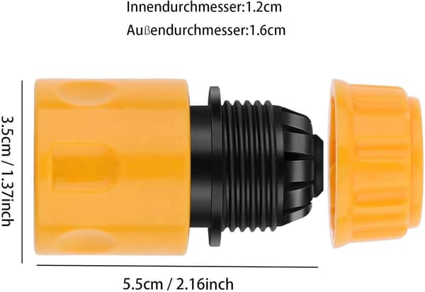 10x TRÄDGÅRDSSLANG SNABBKOPPLING 1/2”