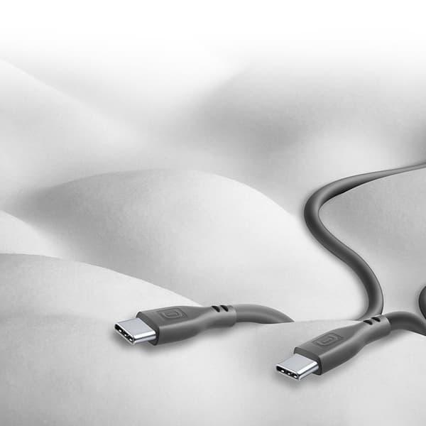 Cellularline Soft-kabel - USB-C til USB-C-kabel 1,2 m (sort)