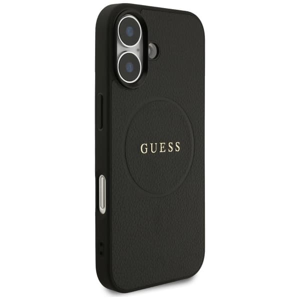 Guess Grained Ring MagSafe-etui til iPhone 17 – sort