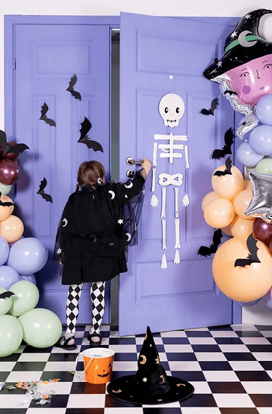 Halloweenpappersdekoration FLADDERMÖS 6 st.
