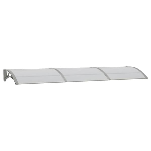 vidaXL Ovikoski, harmaa, 300x75 cm, polykarbonaatti