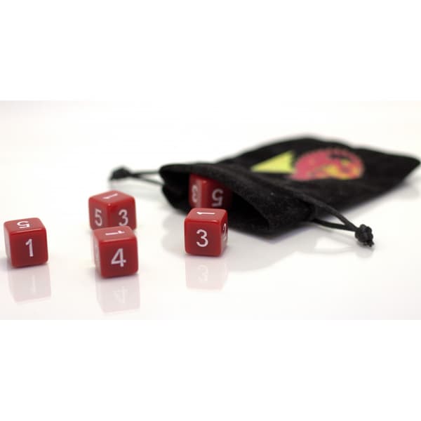 1,6 cm RPG rød sekssidet D6 terning