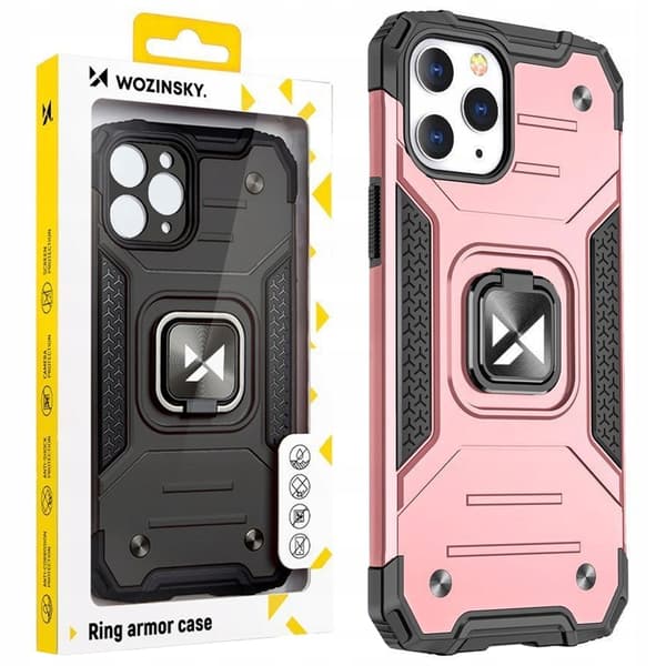 Wozinsky Ring Armor iPhone 14 Pro Max Armored Cover Magnetisk Holder Ring Sølv