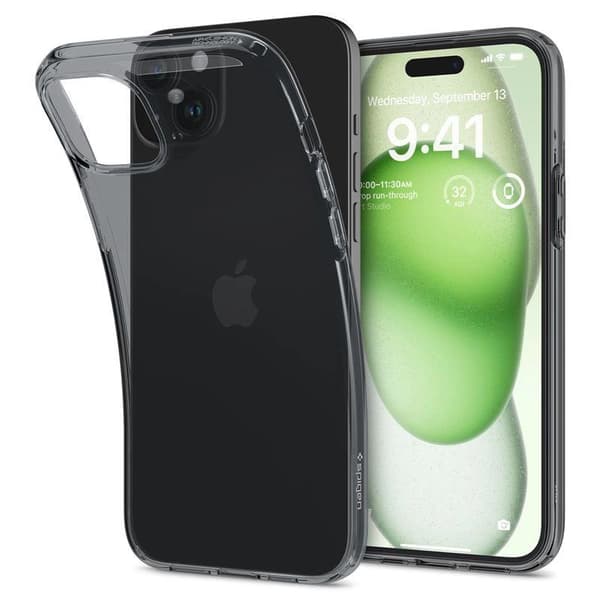 Spigen Crystal Flex-skal till iPhone 15 Plus - Grå-Transparent