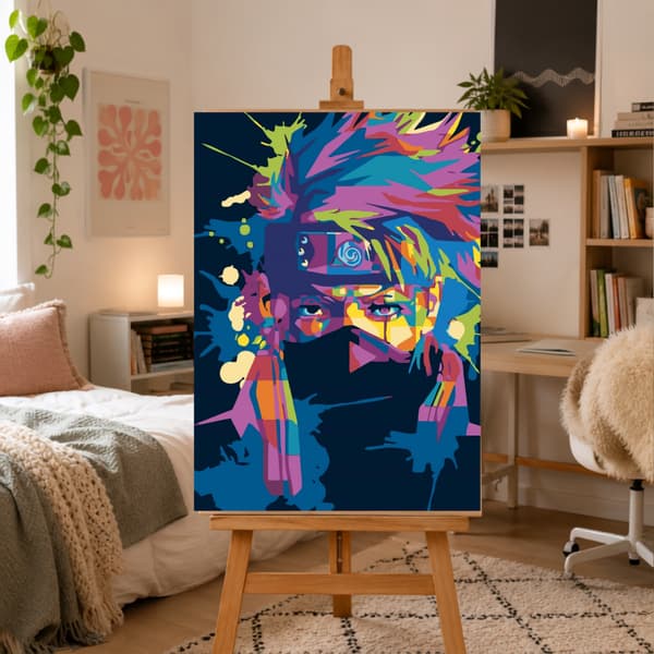Mal efter nummer billede med ramme Anime Naruto 50x70 cm