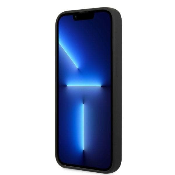 Guess GUHMP13XSPLK iPhone 13 Pro Max 6.7 sort/sort hårdt cover Silikone Logoplade MagSafe
