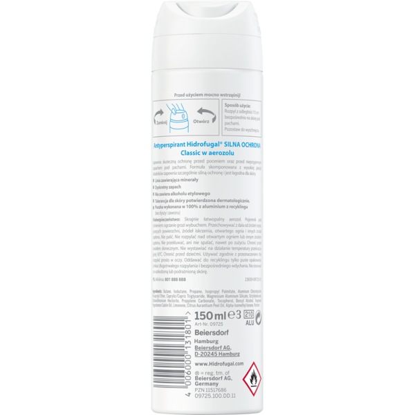 Hidrofugal Classic Antiperspirant spray 150 ml
