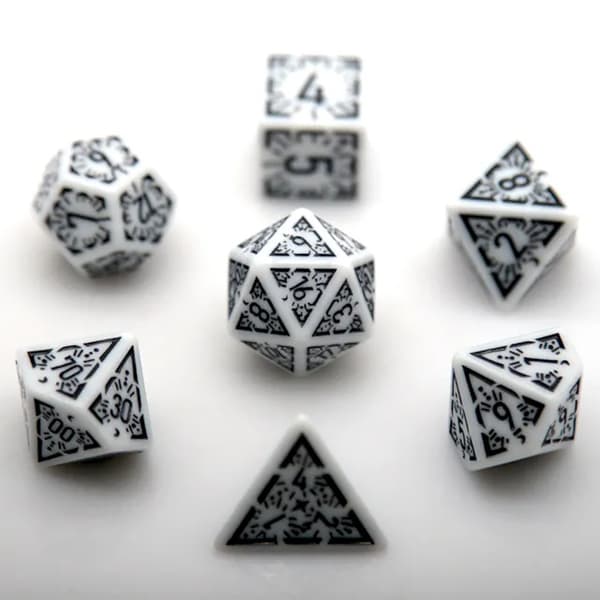 Fafnir RPG-tärningar i set med 7 metalltärningar