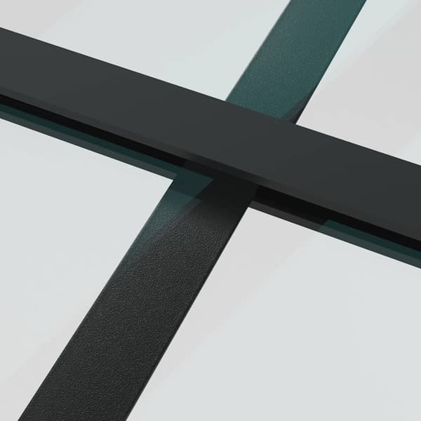 vidaXL skydedøre sort 90x205 cm ESG-glas og aluminium