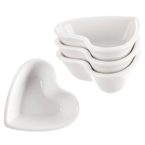 Porslins snackskålar 7,5 cm, 35 ml, 4 st