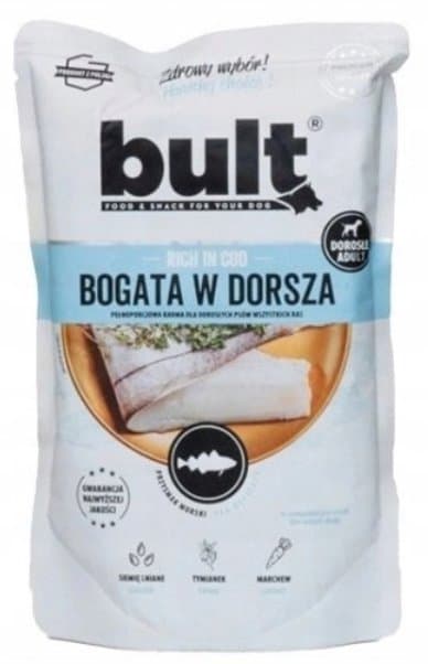 Bult | Våtfoder för hundar - lunchkött | 100g påse - Rik på torsk 100g