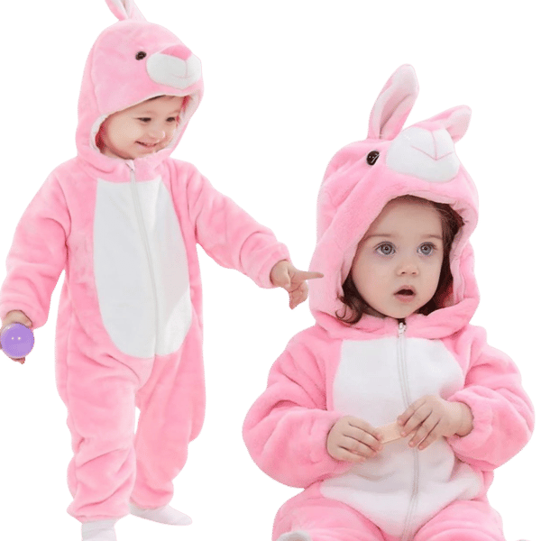 Rosa kaninpyjamas 80 cm: 65-75 cm