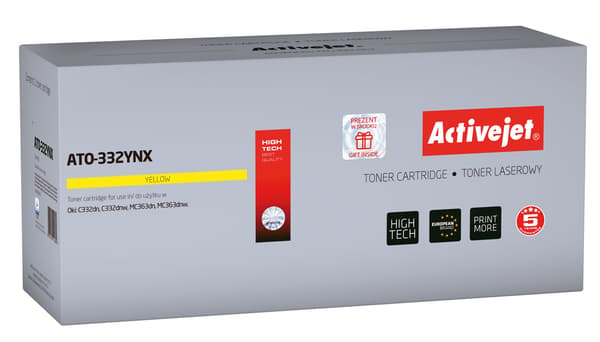 Activejet-toner för OKI 46508709 ny ATO-332YNX
