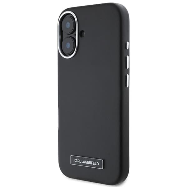 Karl Lagerfeld FW Metal Plate MagSafe - iPhone 16 Plus cover (sort)