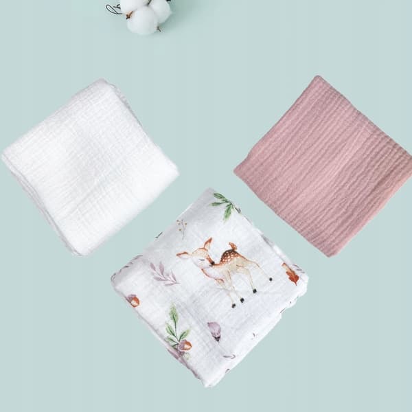 Plumeri Muslin Bleer Sæt med 3 Farver 70x70 cm