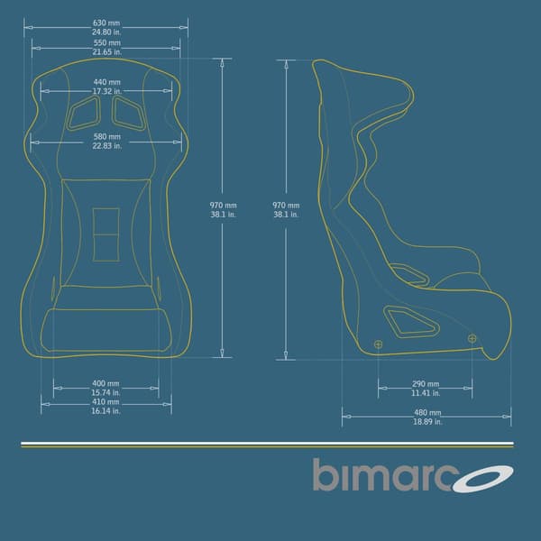 Bimarco Racer sk?lad sits svart
